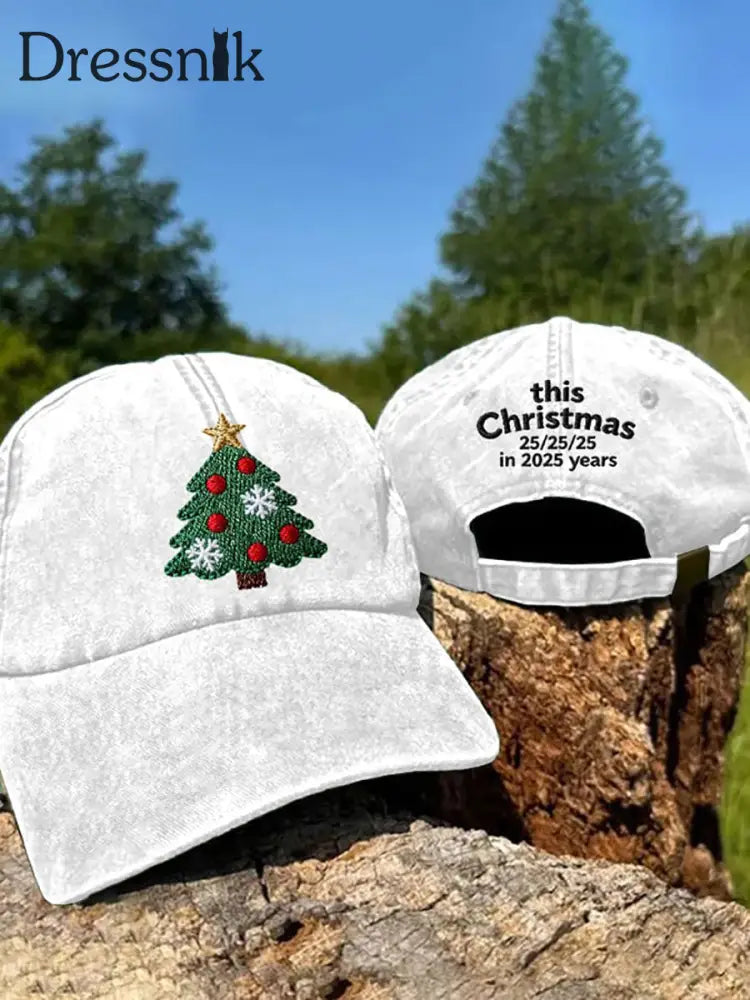 Weihnachts druck Casual Unisex Hut Weiß / EINS