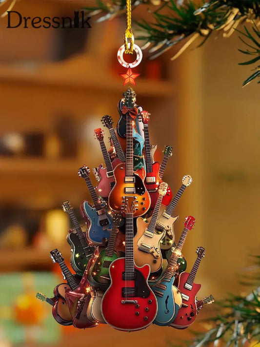 Weihnachts gitarre Weihnachts baum Ornament als bild / EINS