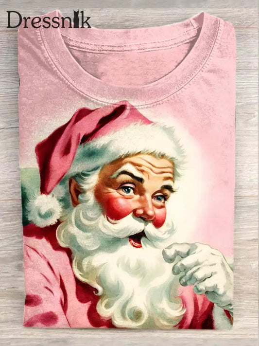 Weihnachts Kunstdruck Unisex Rundhals Kurzarm Lässig T-Shirt A / S