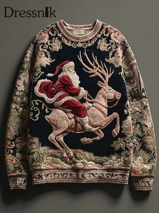 Weihnachts weihnachts mann bedruckt lässiges Sweatshirt für Männer als bild / S