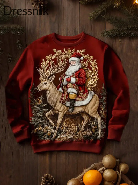 Weihnachts weihnachts mann bedruckt lässiges Sweatshirt für Männer Rot / S
