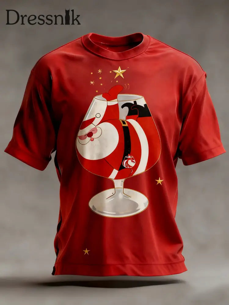 Weihnachts weihnachts mann Kurzarm-T-Shirt für Männer Rot / S