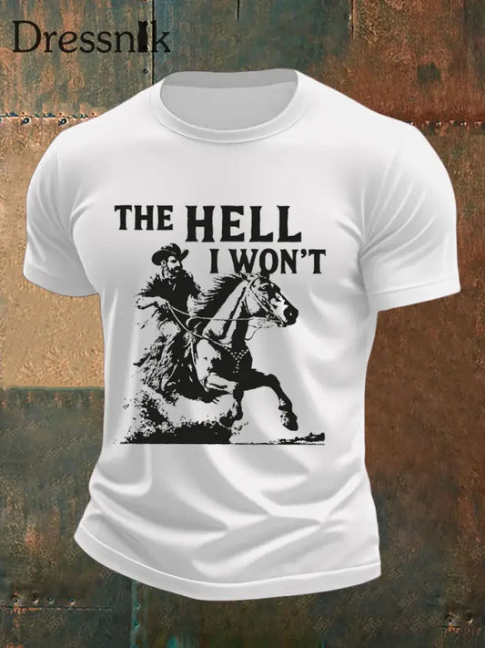 West bedrucktes T Shirt für Männer Weiß / S