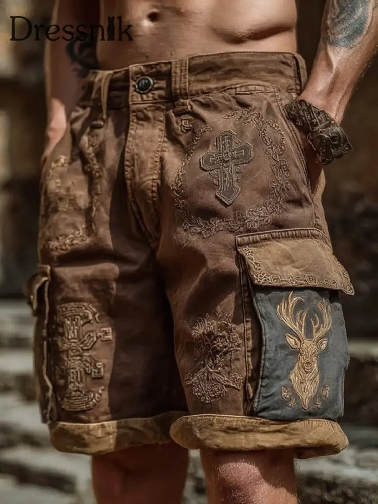 Westliche Elch Shorts für Herren als bild / S