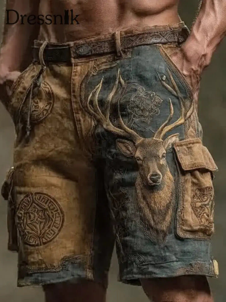 Westliche Elch Shorts für Herren als bild / S