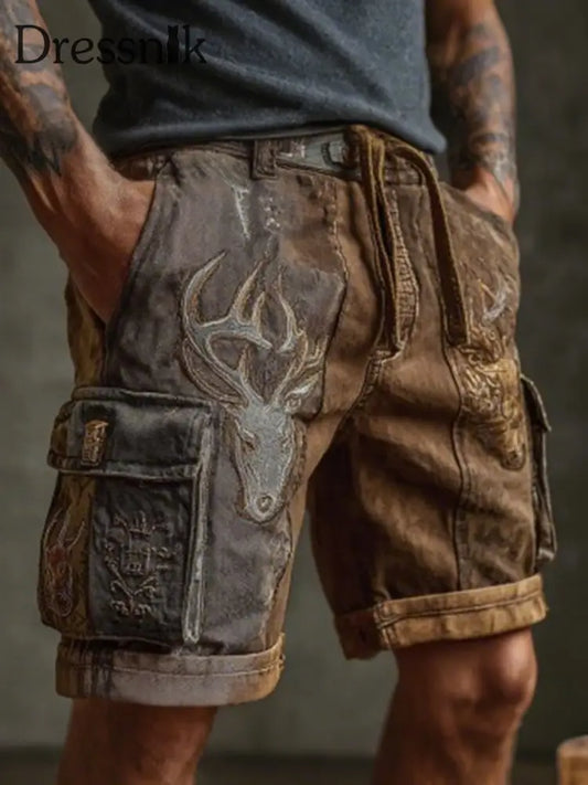 Westliche Elch Shorts für Herren als bild / S