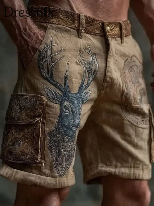 Westliche Elch Shorts für Herren als bild / S