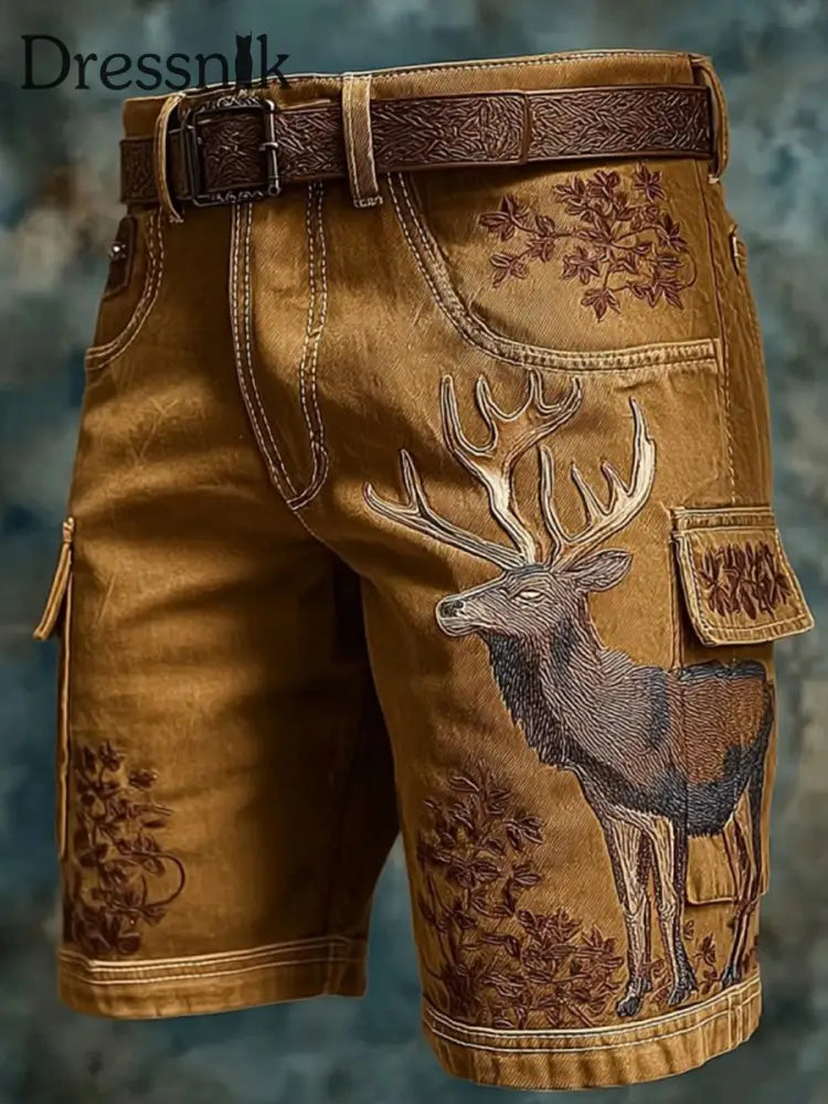 Westliche Elch Shorts für Herren als bild / S