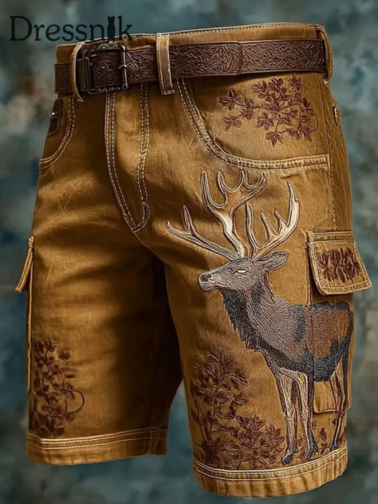 Westliche Elch Shorts für Herren als bild / S