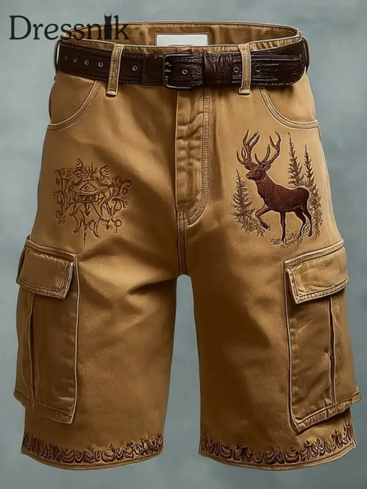 Westliche Elch Shorts für Herren als bild / S