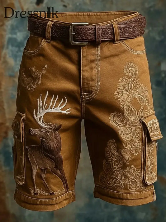 Westliche Elch Shorts für Herren als bild / S
