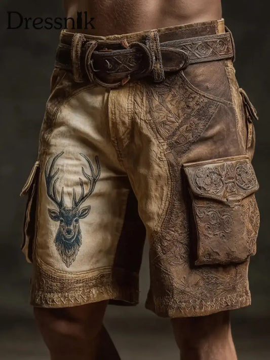 Westliche Elch-Shorts für Herren als bild / S