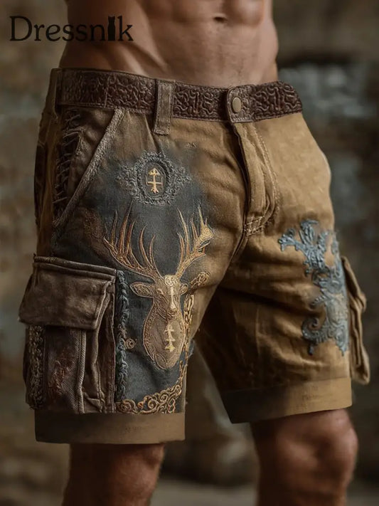 Westliche Elch Shorts für Herren als bild / S