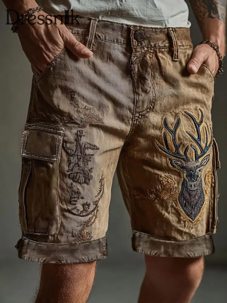 Westliche Elch Shorts für Herren als bild / S