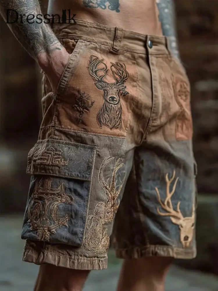 Westliche Elch Shorts für Herren als bild / S