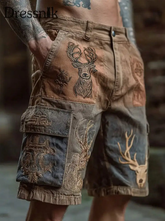 Westliche Elch Shorts für Herren als bild / S