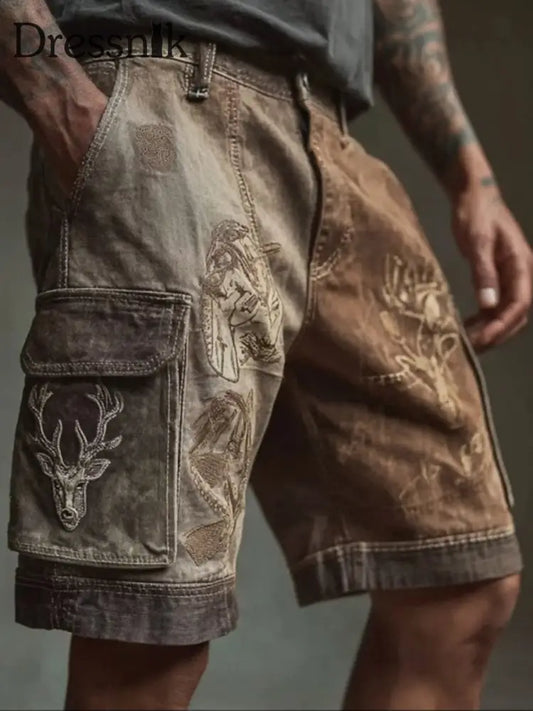 Westliche Elch Shorts für Herren als bild / S