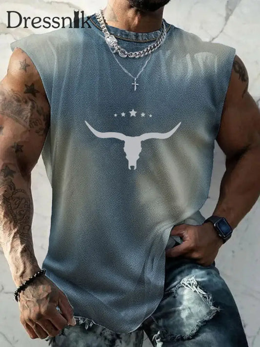Westliches T-Shirt für Männer blau / S