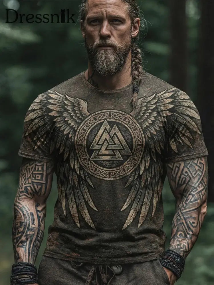 Wikinger-T-Shirt für Männer als bild / S