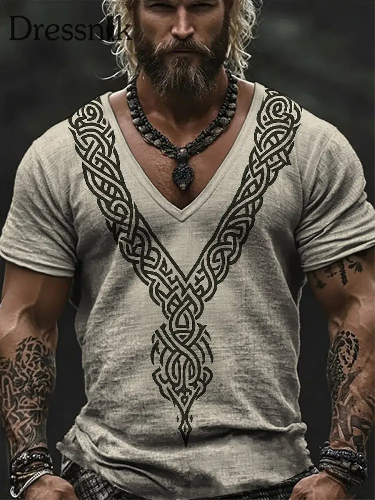 Wikinger T Shirt für Männer Aprikose / S