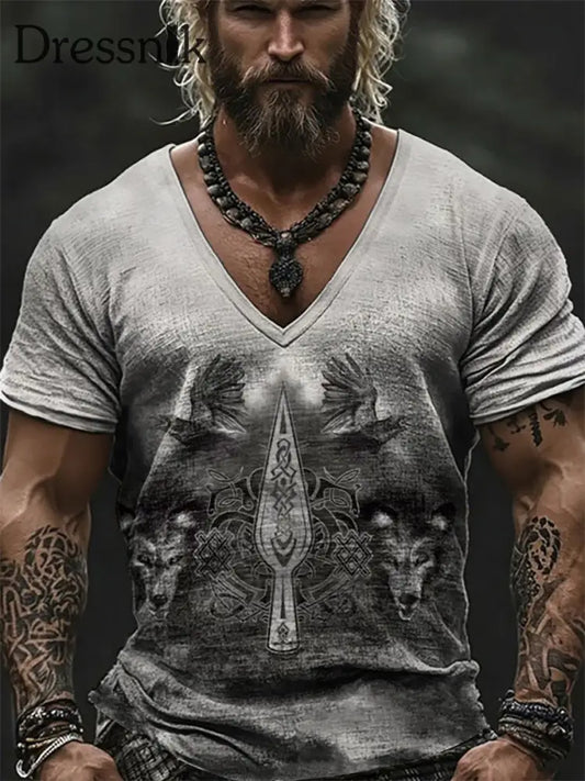 Wikinger T Shirt für Männer Grau / S