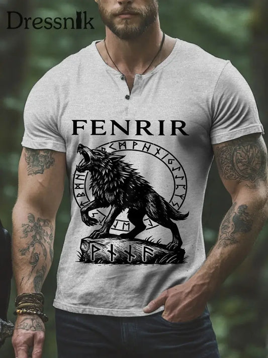 Wikinger-T-Shirt für Männer Hellgrau / S