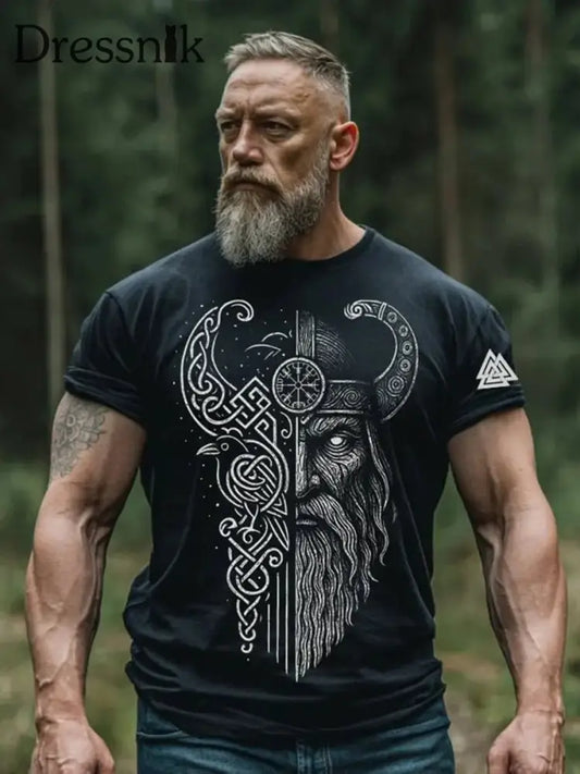 Wikinger-T-Shirt für Männer Schwarz / S