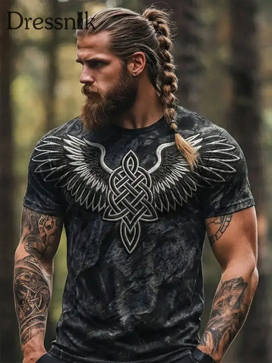 Wikinger-T-Shirt für Männer Schwarz / S