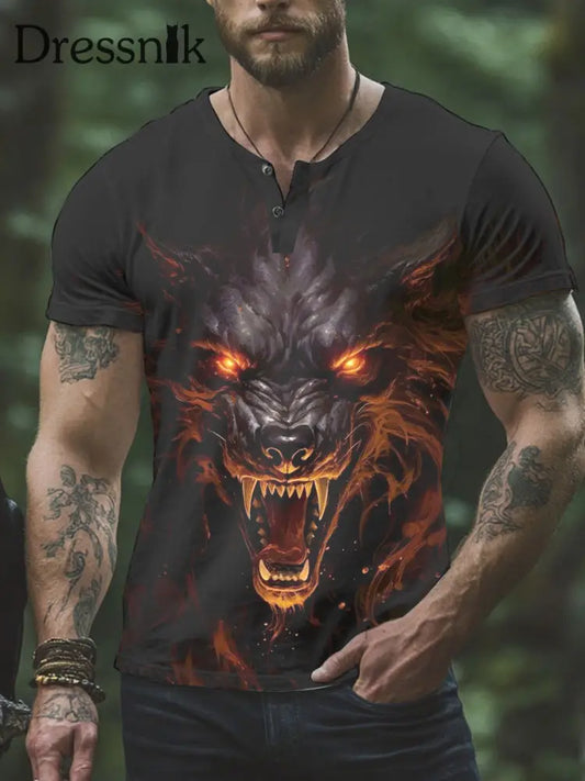 Wikinger-T-Shirt für Männer Schwarz / S