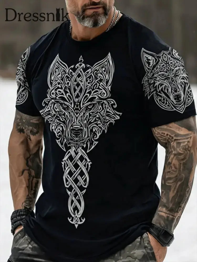 Wikinger-T-Shirt für Männer Schwarz / S