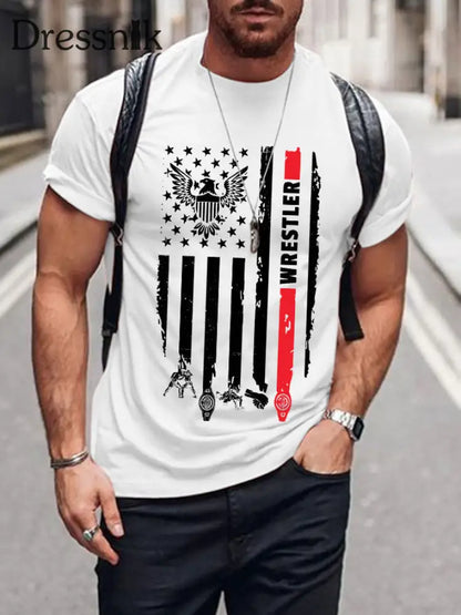 Wrestling-T-Shirts für Männer Weiß / S