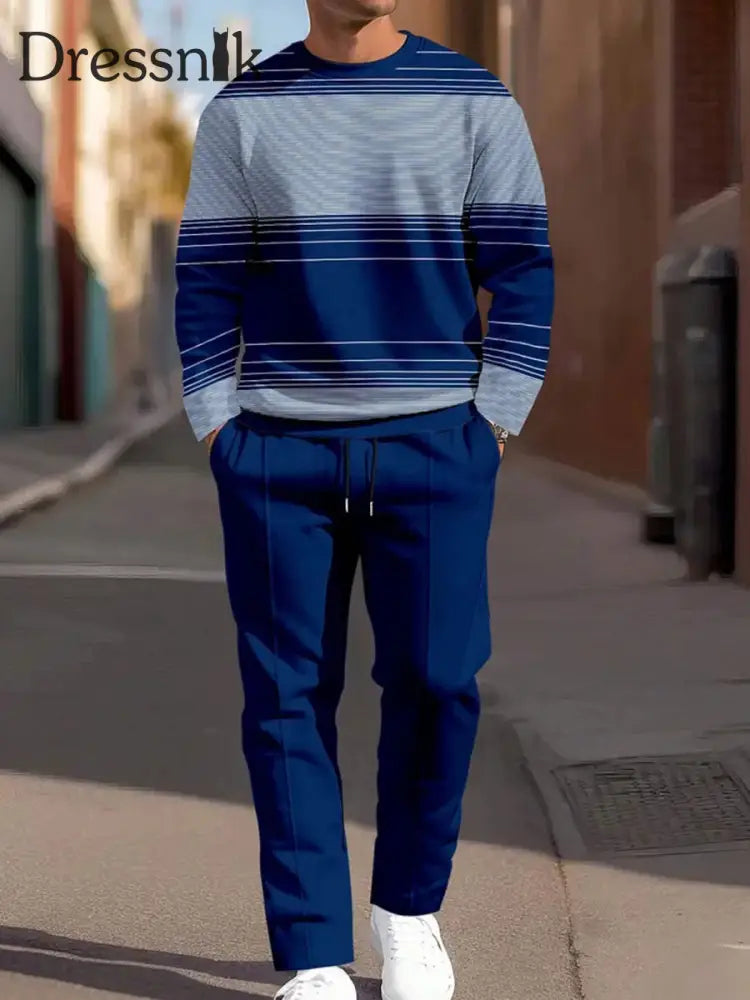 Zweiteilige Herren-Vintage-Minimalist ische Mode-Freizeit hose mehrfarbig / S