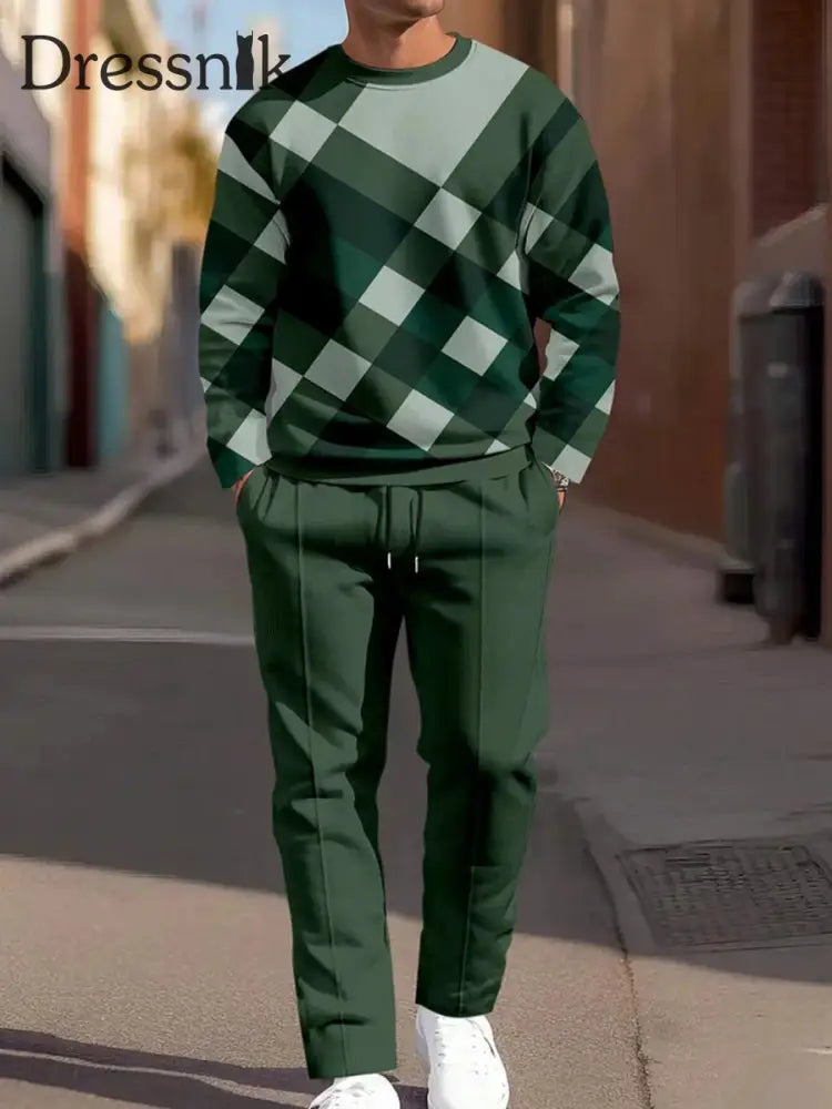 Zweiteilige Herren-Vintage-Minimalist ische Mode-Freizeit hose mehrfarbig / S