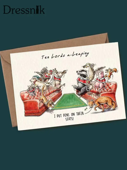 Zwölf Tage Weihnachts kartenset als bild / EINS